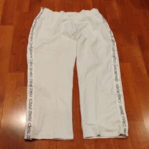 Nike Pro White Track Pants
